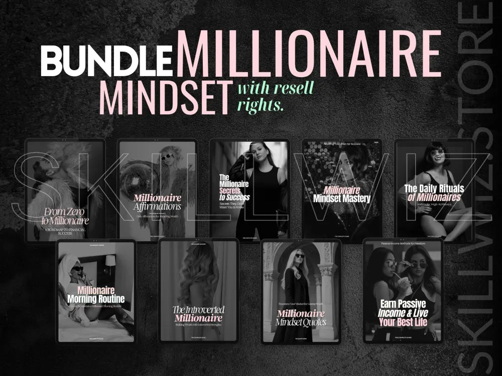 The Millionaire Mindset Bundle With 9 Digital Products Mrr Plr