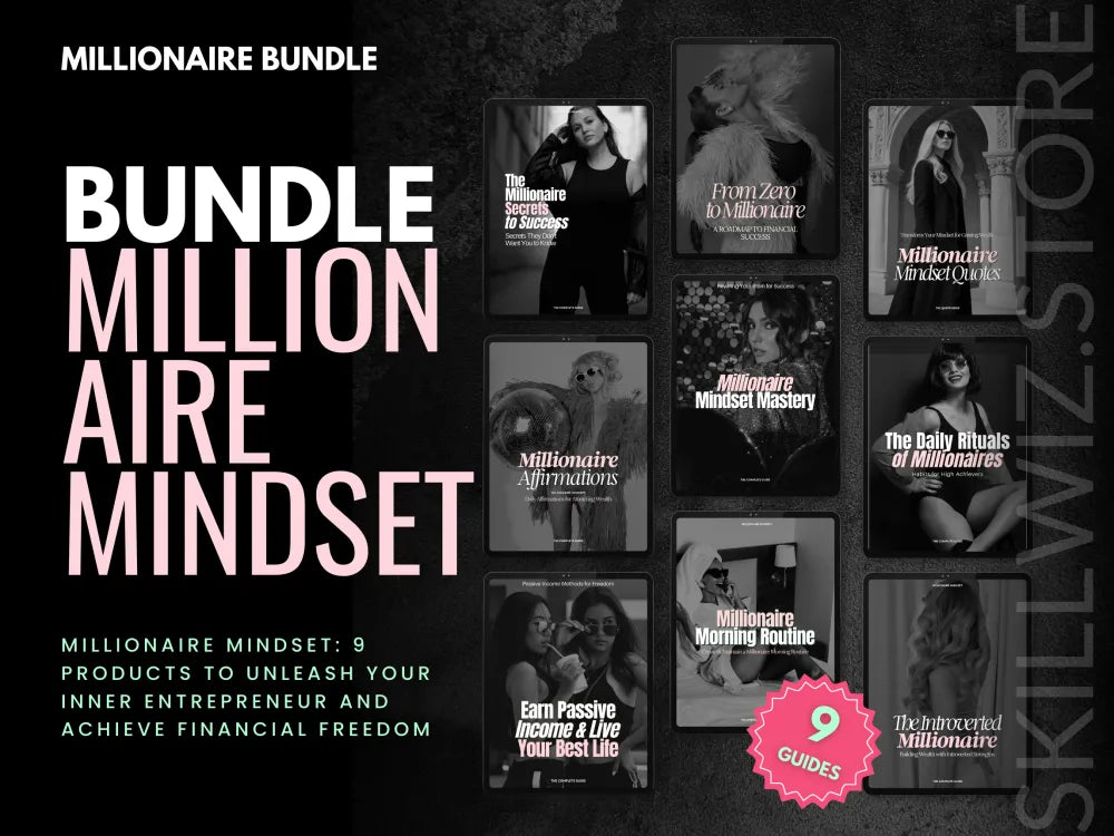 The Millionaire Mindset Bundle With 9 Digital Products Mrr Plr