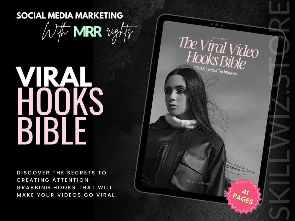 The Viral Video Hooks Bible To Go On Instagram Mrr/Plr