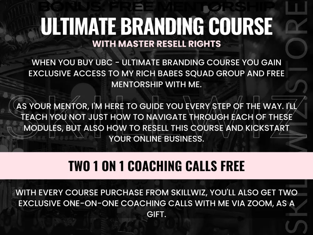 Ubc - Ultimate Branding Course With Mrr & Free Mentorship