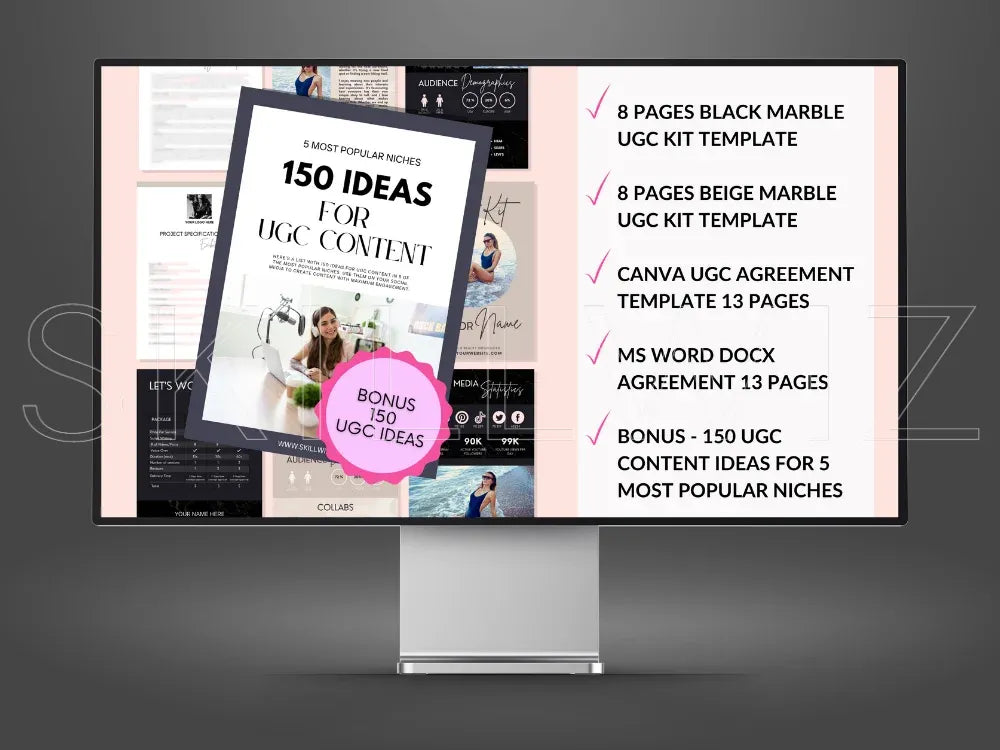 UGC Bundle Media Kit & Professional Agreement + Bonus 150 UGC Ideas