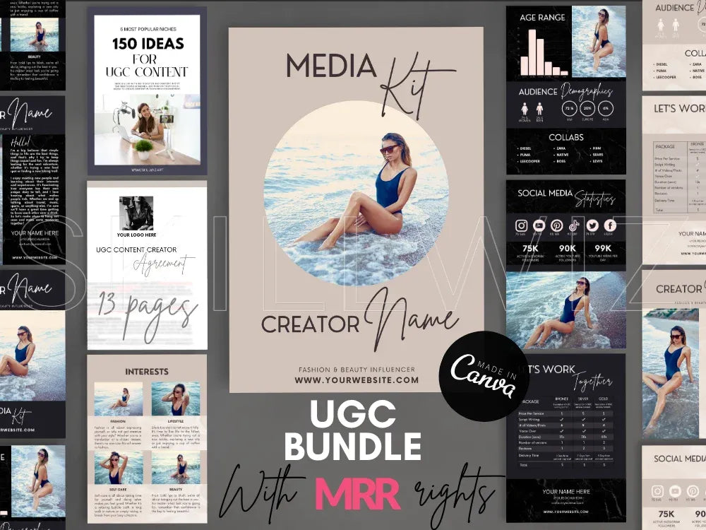 UGC Bundle Media Kit & Professional Agreement + Bonus 150 UGC Ideas