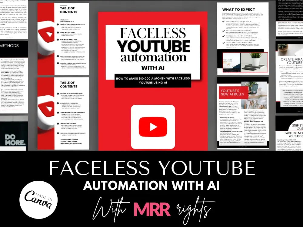 Youtube Automation with AI - Faceless Passive Income Guide Template